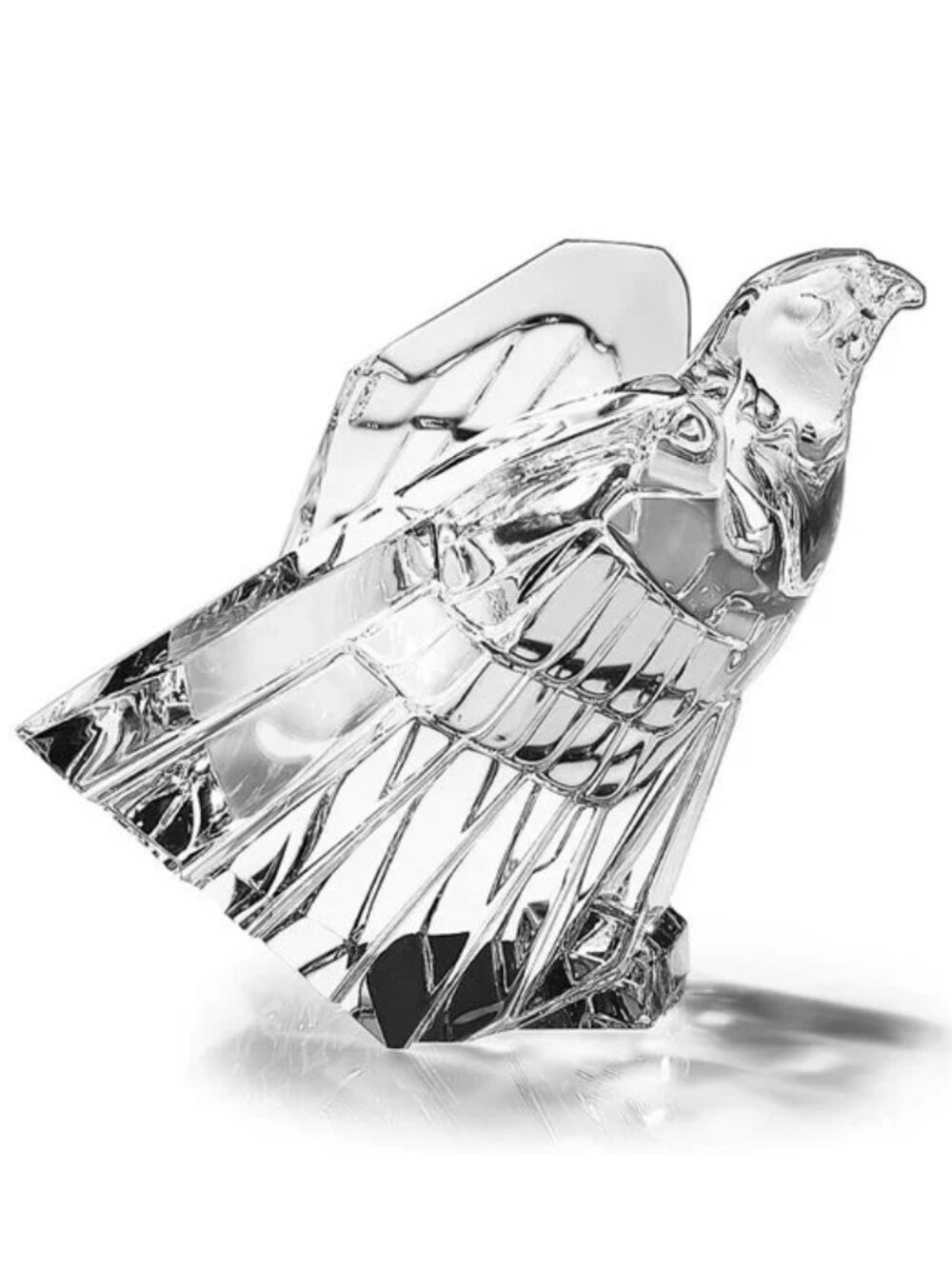 𝙎𝙄𝙂𝙉𝙀𝘿 Steuben crystal eagle bird, Large 5.5" x 4.5" tall -(FLAW)*